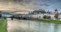 Salzburg skyline with river Salzach in Salzburger Land, Austria