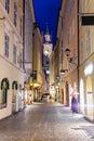 Salzburg Street at Night, Austria