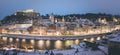 Salzburg winter panorama at christmas time, Austria Royalty Free Stock Photo