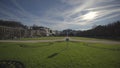 Salzubrg, Austria. Mirabell Palace and Gardens on sunny spring day. Park von Schloss Mirabell, Salzburg, Osterreich