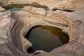 Sam Phan Bok Canyon rock holes in Mae Khong river Thailand Royalty Free Stock Photo