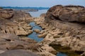 Sam Phan Bok Canyon in Mae Khong river Thailand Royalty Free Stock Photo