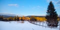 Samalova cottage - old wooden hunting chateau on Nova Louka near Bedrichov, Jizera Mountains, Czech Republic Royalty Free Stock Photo