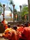 A Samanera monks discuss Buddhism