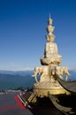 Samantabhadra statue with blue sky