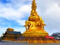 Samantabhadra statue stands in Mount Emei