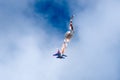 Su-27 performing aerobatics at an airshow