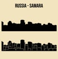 Samara, Russia, city silhouette