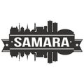 Samara Russia Icon Vector Art Design Skyline Flat City Silhouette Editable Template