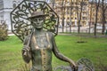 Samara, The sculptural composition Lady with a racket in autumn Samara