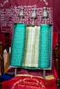 Samaritan Torah written in Samaritan Hebrew Royalty Free Stock Photo