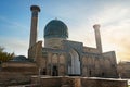 Samarkand landmark. Gur Emir Mausoleum in Samarkand, Uzbekistan tomb of Amir Timur Tamerlan. Mausoleum of Asian Royalty Free Stock Photo