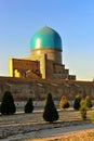 Samarkand: medieval mosque on sunset Royalty Free Stock Photo