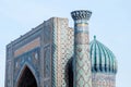 Samarkand, Registan details. Ancient architecture, landmark.