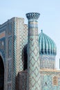 Samarkand, Registan details. Ancient architecture, landmark.