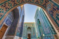 The Kusam-ibn-Abbas Mausoleum at the Shah-i-Zinda in Samarkand Royalty Free Stock Photo