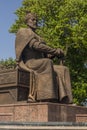 SAMARKAND, UZBEKISTAN: APRIL 29, 2018: Amir Temur (Tamerlane) statue in Samarkand, Uzbekist