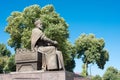 Statue of Amir Timur in Samarkand, Uzbekistan.