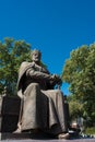 Statue of Amir Timur in Samarkand, Uzbekistan.