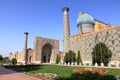 Samarkand, Uzbekistan: The Registan, the heart of the ancient city of Samarkand - Uzbekistan Royalty Free Stock Photo
