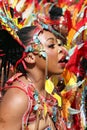 Samba dancer at the Notting Hill Carnival in London in 2023