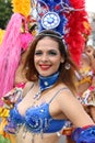 Samba dancer in Peruvian carnaval