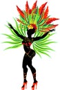 samba dancer Royalty Free Stock Photo