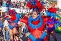 Samba dancers in Ala Section, in the Brazilian Carnaval Royalty Free Stock Photo