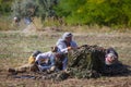 Mojahed is preparing to throw a grenade