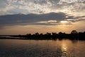 Sambesi during Sunset, Namibia Royalty Free Stock Photo