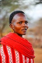 Samburu, Kenya - August 2014: Portrait of a beautiful young Samburan girl