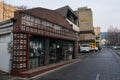 Samcheongdong-gil street with classic Korean architecture cafe restaurants shops during winter morning at Jongno-gu , Seoul South