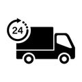 Same day delivery icon vector for graphic design, logo, website, social media, mobile app, UI illustration Royalty Free Stock Photo