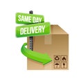 Same day delivery illustration design Royalty Free Stock Photo