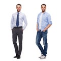 Same man in different style clothes Royalty Free Stock Photo