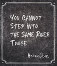 Same river Heraclitus quote Royalty Free Stock Photo