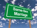 Same sex marriage sign Royalty Free Stock Photo