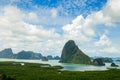 Samed Nang Chee on mountain landscape view point at Phangnga province.