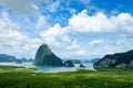 Samed Nang Chee on mountain landscape view point at Phangnga province.