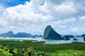 Samed Nang Chee on mountain landscape view point at Phangnga province.