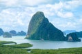 Samed Nang Chee on mountain landscape view point at Phangnga province.