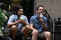 Sameer Gahdia and Jacob Tilley of Young the Giant sit for an interview in New York