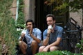 Sameer Gahdia and Jacob Tilley of Young the Giant sit for an interview in New York