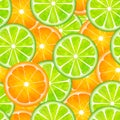 Sameless lemon and orange pattern painting