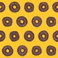 Sameless pattern of chocolate donut
