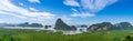 Samet Nangshe viewpoint mountain landscape Phang Nga bay Phuket Thailand