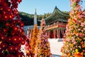 Samgwangsa Temple flower festival in Busan, Korea