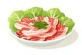 Samgyeopsal presented on dish isolated Royalty Free Stock Photo