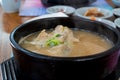 Samgyetang Ginseng chicken soup .Korean Food Royalty Free Stock Photo