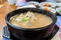 Samgyetang Ginseng chicken soup .Korean Food Royalty Free Stock Photo